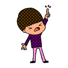 cartoon stressed man