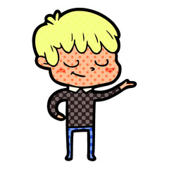 cartoon happy boy