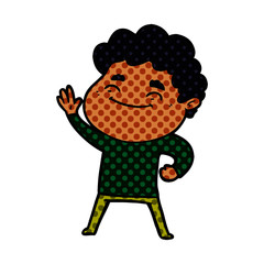 cartoon friendly man