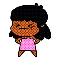 cartoon angry girl