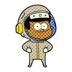 happy astronaut cartoon