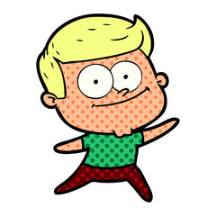 cartoon happy man