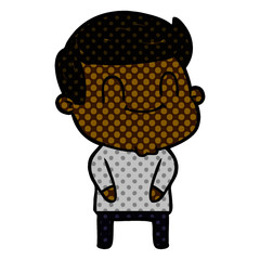 cartoon happy man