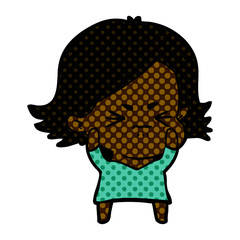Obraz premium cartoon angry woman