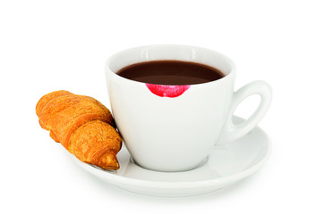 Lipstick on coffee cup