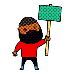 cartoon man with beard