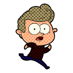 cartoon staring man