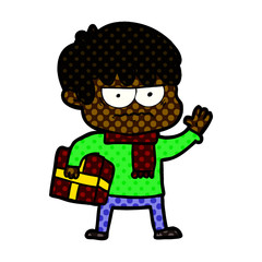 Obraz premium annoyed cartoon boy