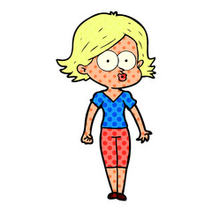 cartoon girl pouting