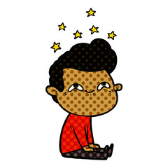 cartoon excited man