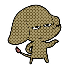 annoyed cartoon elephant