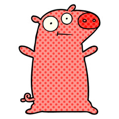 happy cartoon pig