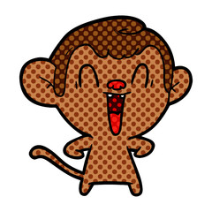 cartoon laughing monkey