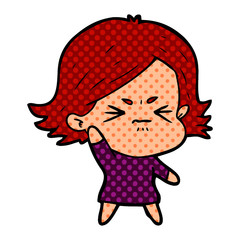 cartoon angry girl