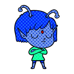 cartoon alien girl