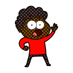 cartoon man gasping in surprise