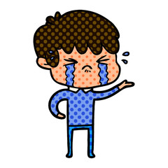 cartoon boy crying