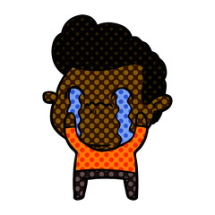 cartoon man crying