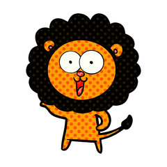 happy cartoon lion