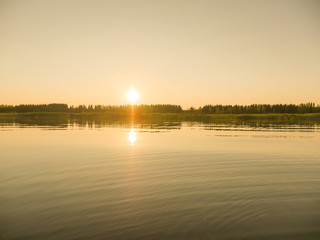 Finish lake sunset