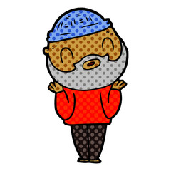 cartoon bearded man