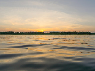Finish lake sunset