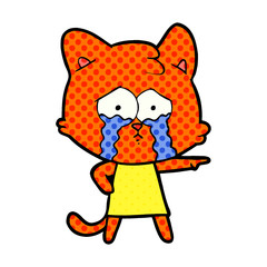 cartoon crying cat