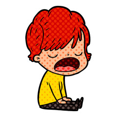 cartoon woman talking