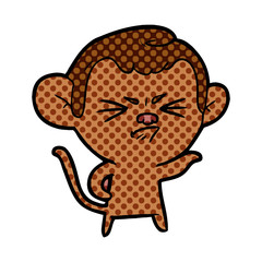 cartoon angry monkey