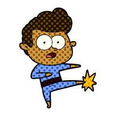 cartoon staring man