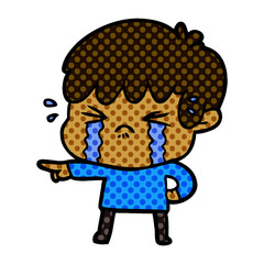 cartoon boy crying