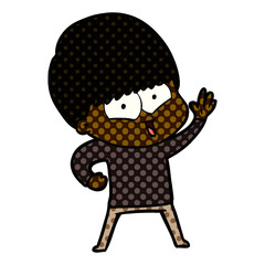 Fototapeta premium cartoon happy boy