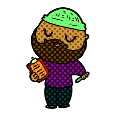 cartoon man with beard