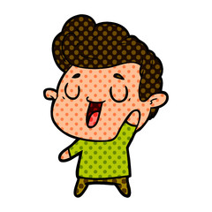 happy cartoon man