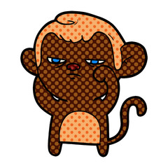cartoon annoyed monkey