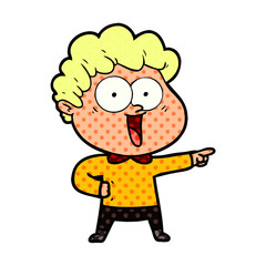 cartoon happy man