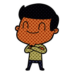 cartoon friendly man