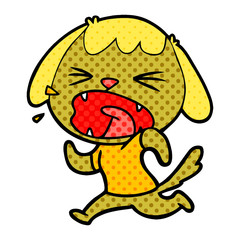 cute cartoon dog barking