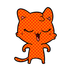 happy cartoon cat