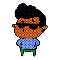 cartoon cool guy