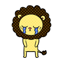 crying cartoon lion