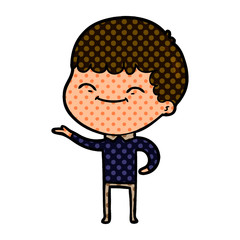 Obraz premium cartoon happy boy