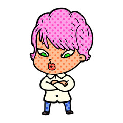cartoon woman