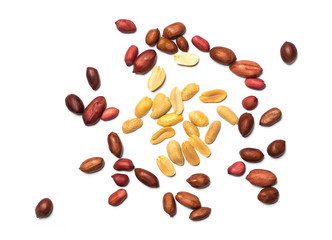 Peanuts isolated on white background