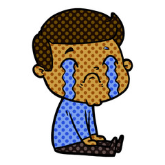 cartoon man crying