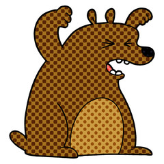 Obraz premium cartoon roaring bear