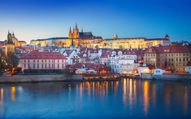 Prague Castle at night. Czech republic