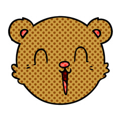 cute cartoon teddy bear face