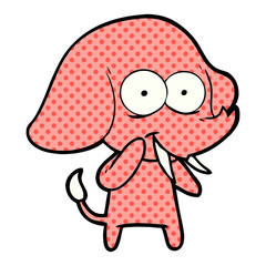 happy cartoon elephant