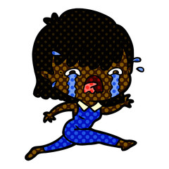 cartoon girl crying